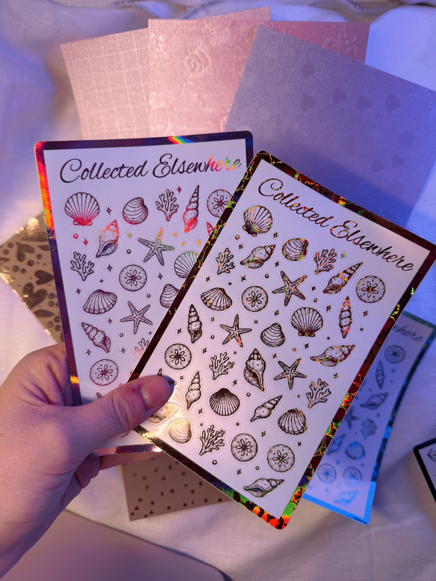 hand foiled stickers and paper pack